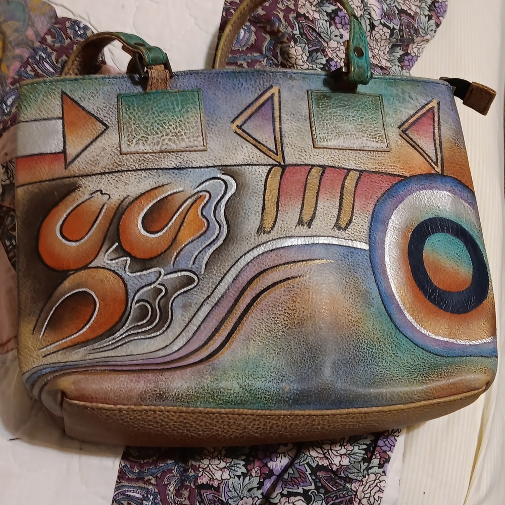Anuschka Colorful Geometric Purse - Picture 9 of 12